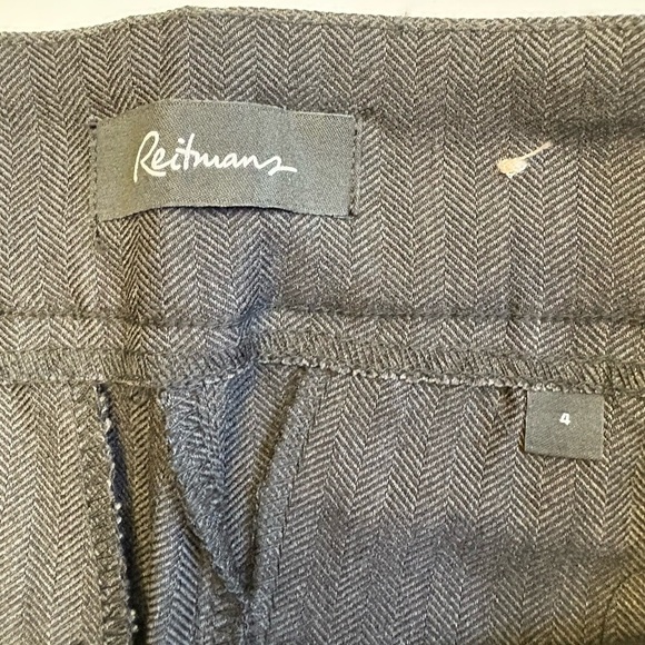 NWT Reitmans Gray pin stripe Straight Leg mid-rise work Pants women's size S - Picture 7 of 12